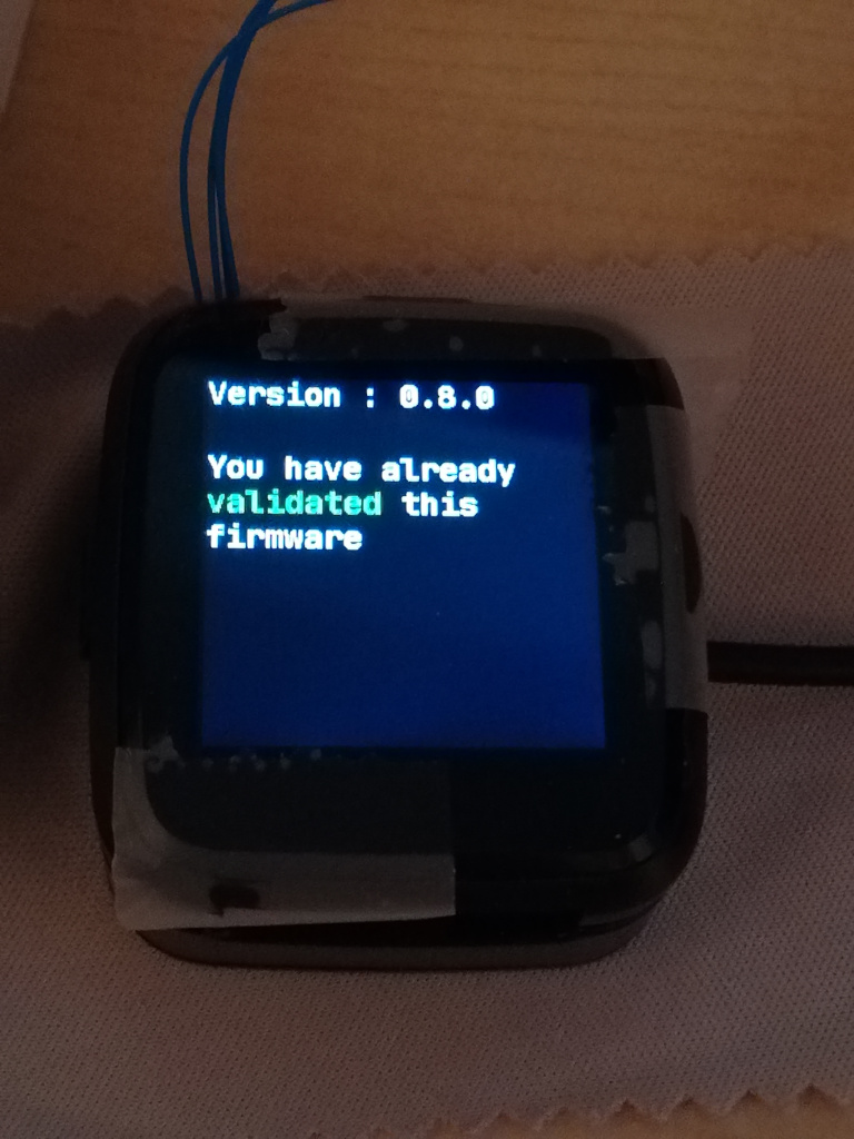 Firmware Validated Firmware Validated